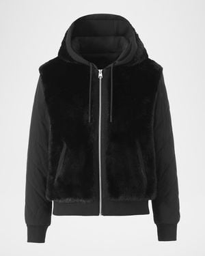 Mackage Gwendal Reversible Hooded Faux-Fur Jacket - Black