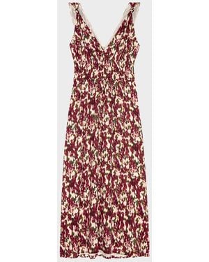 Rails Marciana Floral Chiffon Midi Dress - Red