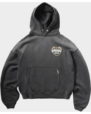 Represent Apos;S Legacy Angel Border Logo Cotton Hoodie - Gray