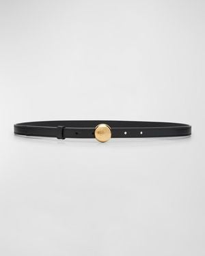 Loewe Smooth Leather Skinny Belt - Gray