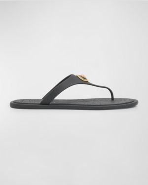 Versace Alia Medusa Rubber Thong Sandals - Multicolor