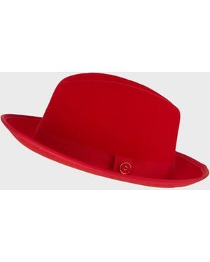 Keith James Apos;S King Fedora Hat - Red