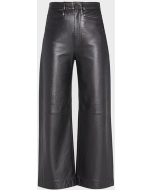 Proenza Schouler Lightweight Leather Culottes - Gray