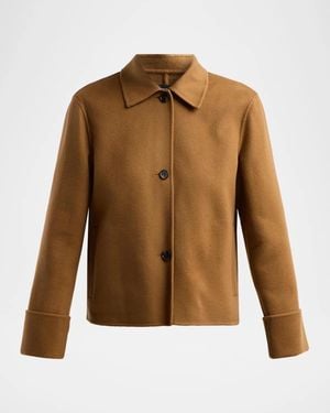 Theory Boxy Cuffed Jacket - Brown