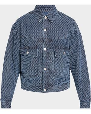 Hudson Jeans Apos;S Jacquard Denim Jacket - Blue
