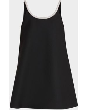 Rohe Crystal Appliqué A-Line Mini Dress - Black
