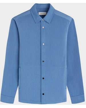 Bugatchi Apos;Soft Touch Knit Shirt Jacket - Blue