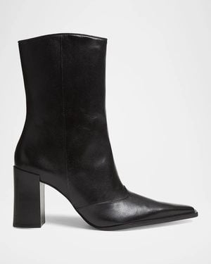 SCHUTZ SHOES 85Mm Raffaela Leather Ankle Boots - Black