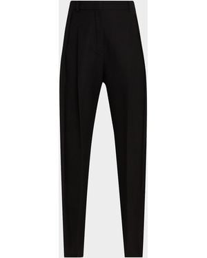 Lanvin Virgin Wool Cigarette Pants - Black