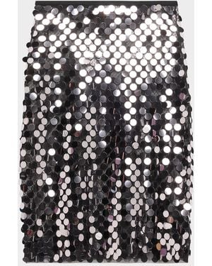 Zankov Yumi Sequined Mesh Skirt - Black