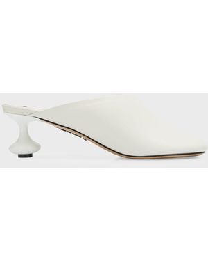 Loewe Toy Leather Drop Stiletto Mules - White