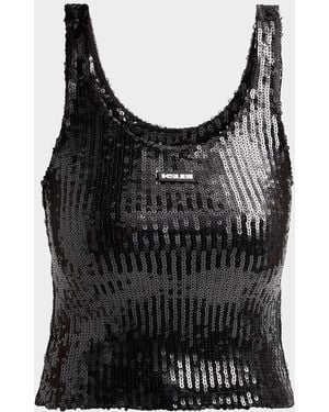 Ksubi Higher Than Heaven Chloe Sequin Tank Top - Black