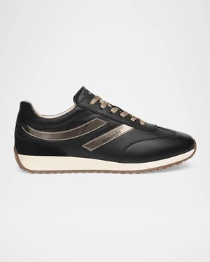 Nero Giardini Retro Leather Runner Sneakers - Black