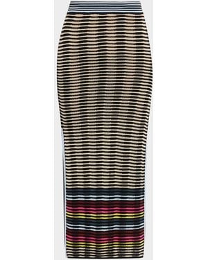 Christopher John Rogers Wave Knit Midi Pencil Skirt - Multicolor