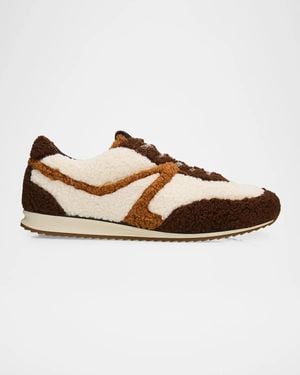 Rag & Bone Fleece Retro Runner Sneakers - Brown