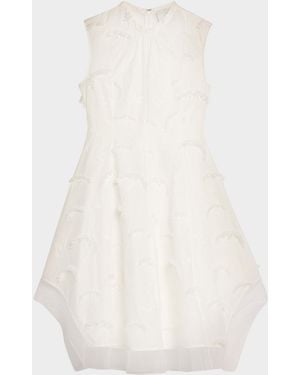3.1 Phillip Lim Embroidered Organza Sleeveless Midi Dress - Natural