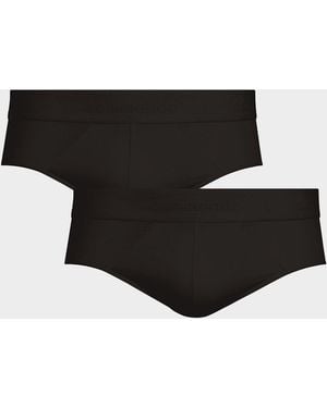 Commando 2-Pack Stretch-Cotton Briefs - Black