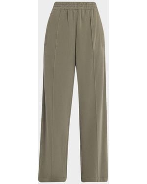 Brunello Cucinelli Cotton Pintuck Straight-Leg Travel Pants - Green
