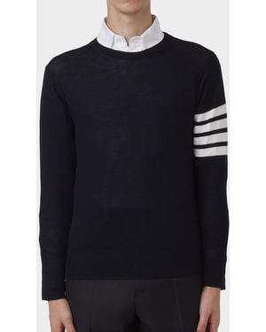 Thom Browne Apos;S 4-Bar Wool Sweater - Blue