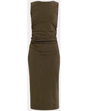 Veronica Beard Charissa Stretch Cotton Midi Dress - Green