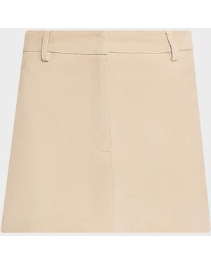 AEXAE Suede Mini Skirt - Natural