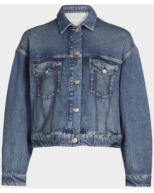 Rag & Bone Rb Miramar Terry Trucker Jacket - Blue