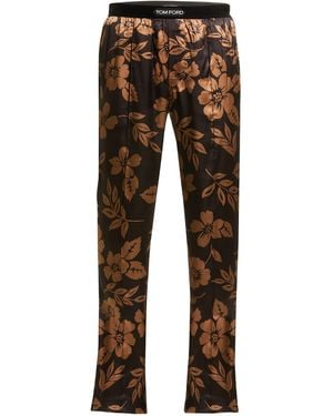 Tom Ford Apos;S Floral Silk Pajama Pants - Gray