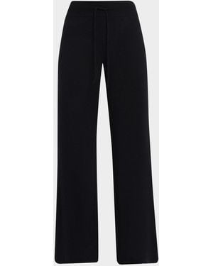 Lisa Yang Sofi Cashmere Straight-Leg Pull-On Pants - Blue