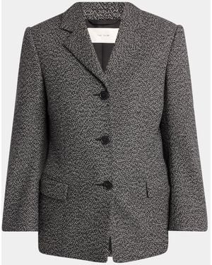 The Row Eudora Single-Breasted Jacket - Black