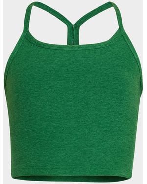 Beyond Yoga Space-Dye Slim Racerback Cropped Tank - Green