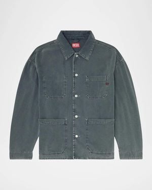 DIESEL Apos;S Stack Cotton Utility Jacket - Blue