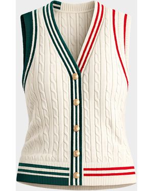 SER.O.YA Pearson Cable-Knit Vest - Multicolor