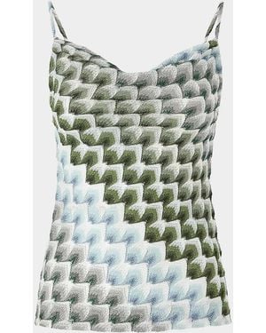 Missoni Zigzag Cami Top - Green