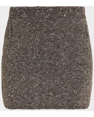 A.L.C. Stella Bouclé Tweed Mini Skirt - Gray