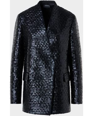 Akris Kepler Techno Braided Jacket - Blue