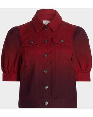 Likely Hallie Degrade Denim Jacket - Red