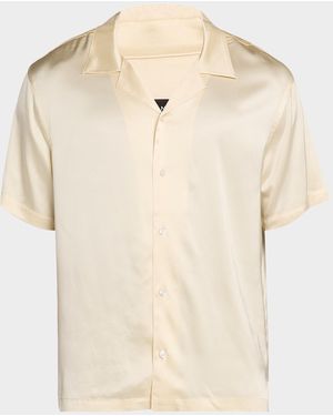 Monfrere Apos;S Bond Viscose Button-Down Shirt - Natural