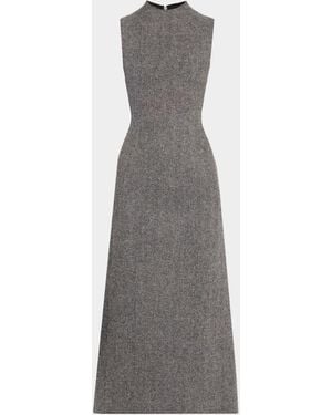Maison Margiela Virgin Wool Midi Dress - Gray