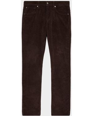 7 For All Mankind Straight-Leg Corduroy Five-Pocket Pants - Brown