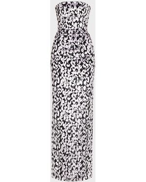 16Arlington Minelli Strapless Devoré Dress - White