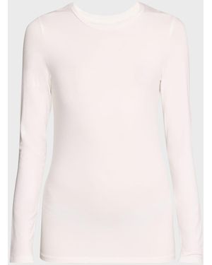 Majestic Filatures Soft Touch Crewneck Top - White