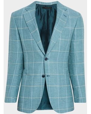 Brioni Apos;S Windowpane Sport Coat - Blue