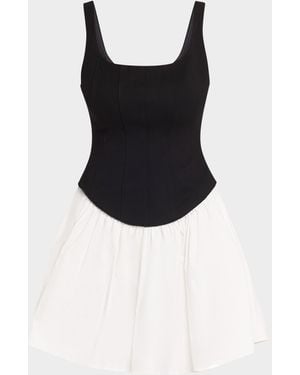 Toccin Felicie Drop-Waist Mini Dress - Black