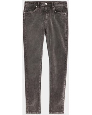 Monfrere Apos;S Greyson Vintage-Wash Velvet Skinny-Leg Jeans - Gray