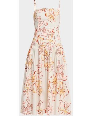 MISA Los Angles Kerry Drop-Waist Midi Dress - Multicolor