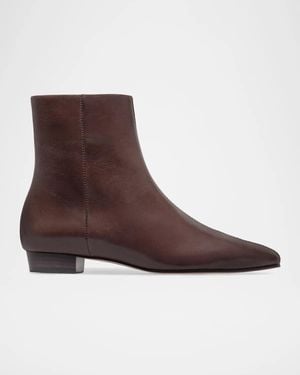 Bernardo Rema Leather Ankle Booties - Brown