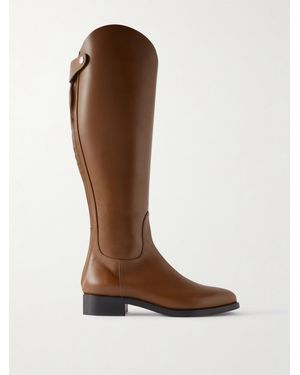 Aeyde Hector Leather Knee Boots - Brown