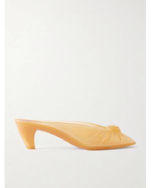 Chloé Ruched Tpu Mules - Natural