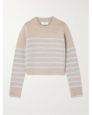 La Ligne Mini Marin Striped Wool And Cashmere-Blend Jumper - White
