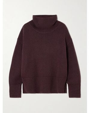 Maria McManus Swing Pullover Aus Einer Mischung Aus Recyceltem Kaschmir Und Biobaumwolle Mit Schlauchkragen - Lila